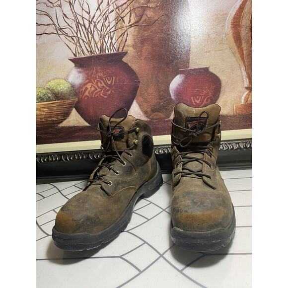 Red Wing Shoes Men\'s US 10 D Dark Brown Steel Toe Work Boots 4421 Metguard main image 9